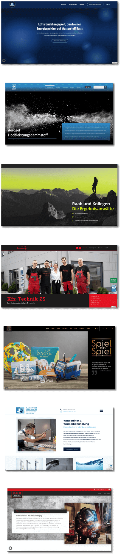 Website aus dem Portfolio von Haudegen Webdesign