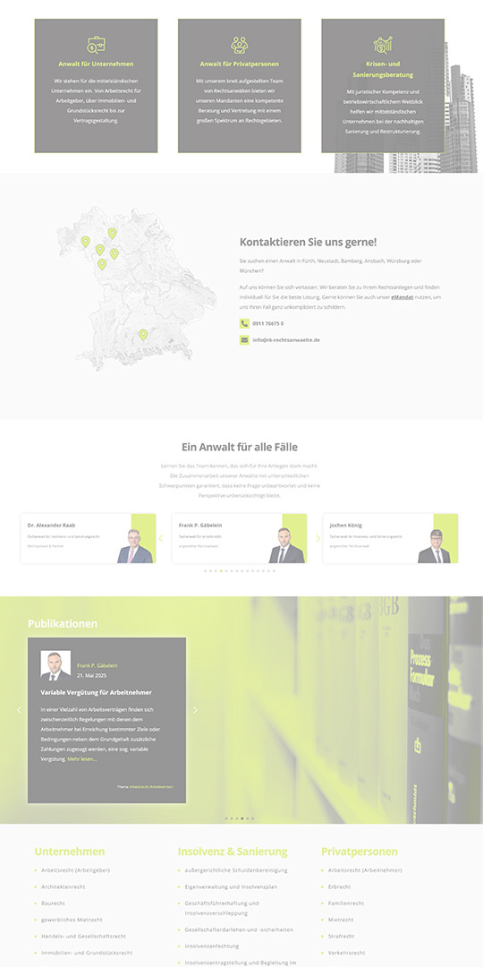 Screenshot der Webseite 