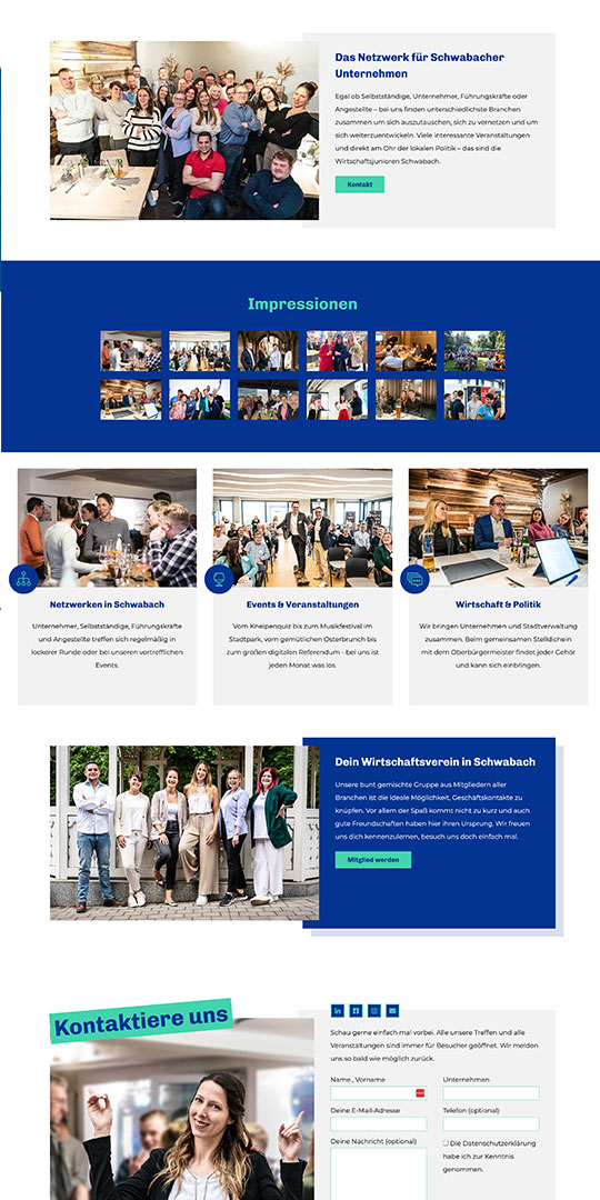 Screenshot der Webseite 